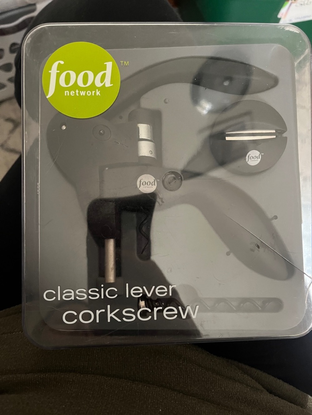 Food Network Black Classic Lever Corkscrew Set